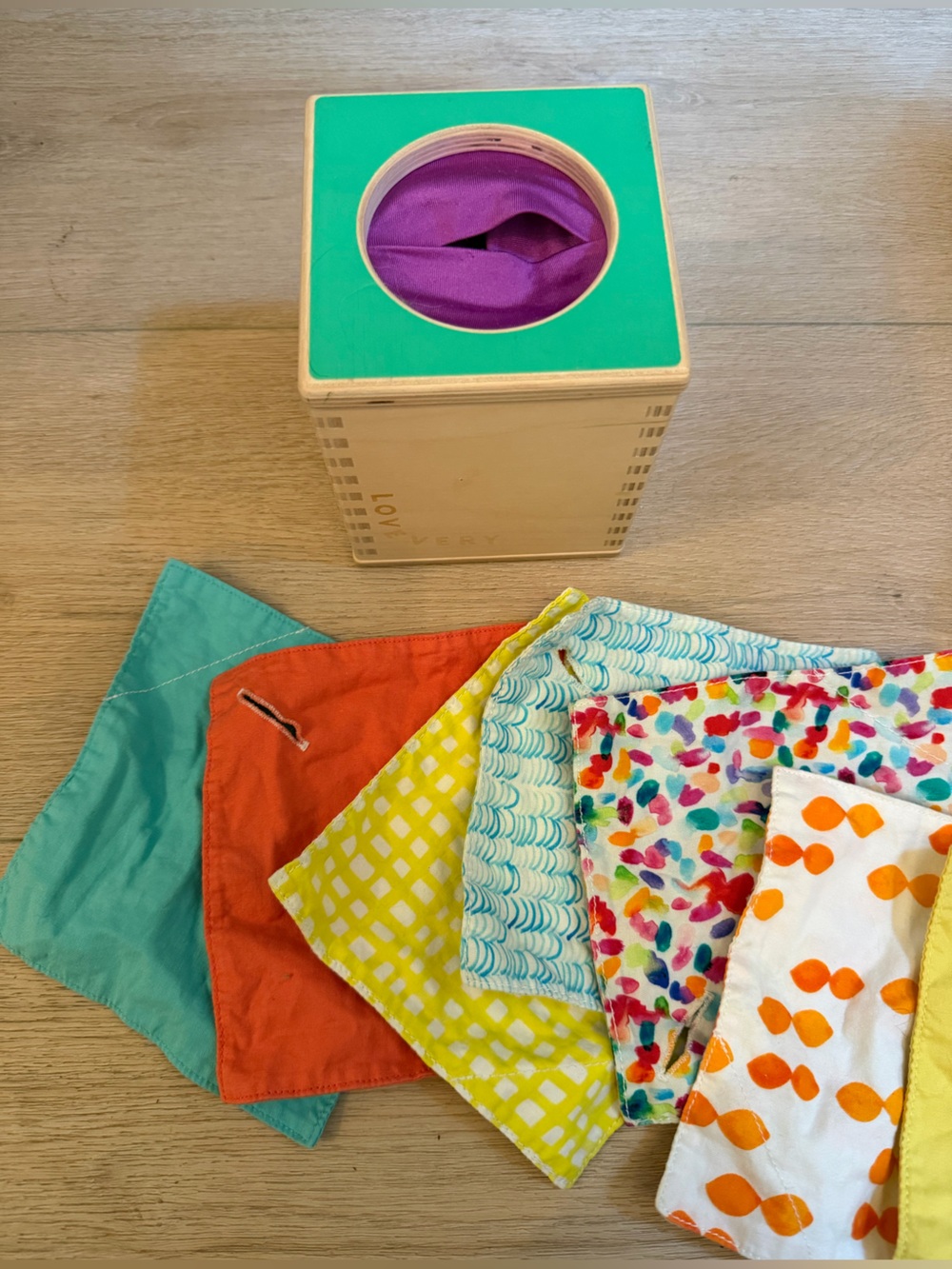 LOVEVERY Magic Tissue Box Wooden Toy from the Senser Play Kit